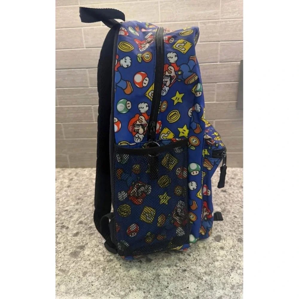 Kids Super Mario‎ Power Ups/Stars/Mushrooms/Mario All Over Print Backpack